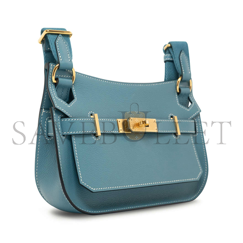 HERMÈS JYPSIERE MINI BLEU JEAN EVERCOLOR (23*17*5cm) 